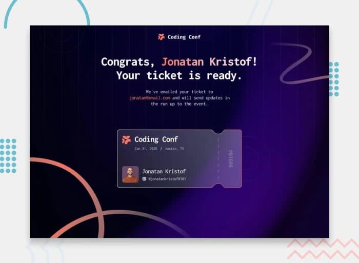 Conference Ticket Generator